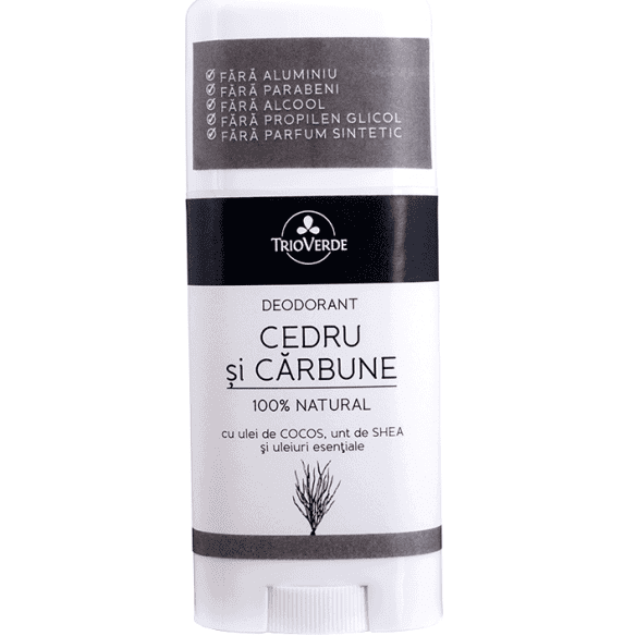 Deodorant natural cu cedru si carbune
