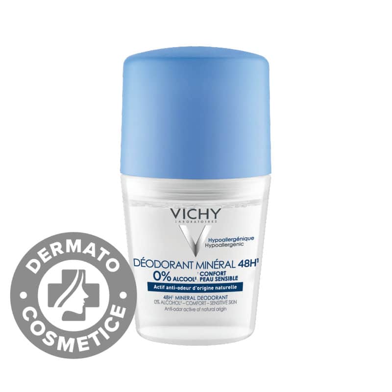 Deodorant roll-on mineral fara saruri de aluminiu 48h