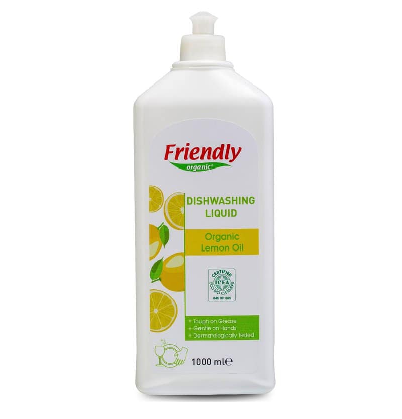 Detergent de vase manual cu lamaie, 1000ml, Friendly Organic 1 Detergent de vase manual cu lamaie