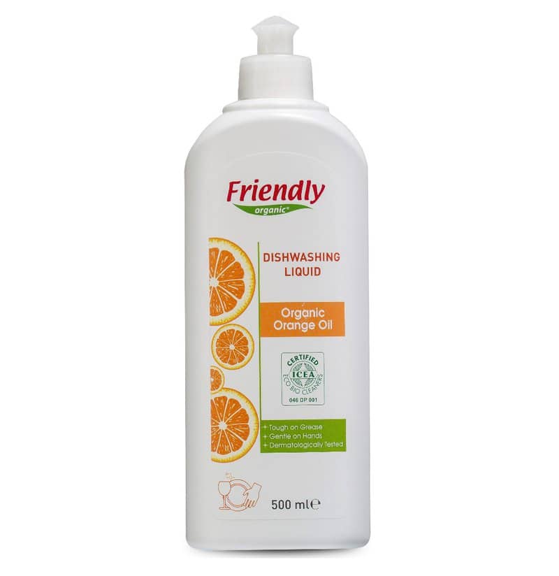 Detergent de vase manual cu portocale, 500ml, Friendly Organic 1 Detergent de vase manual cu portocale
