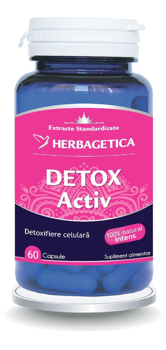 Detox Activ, 60 capsule, Herbagetica 1 Detox Activ