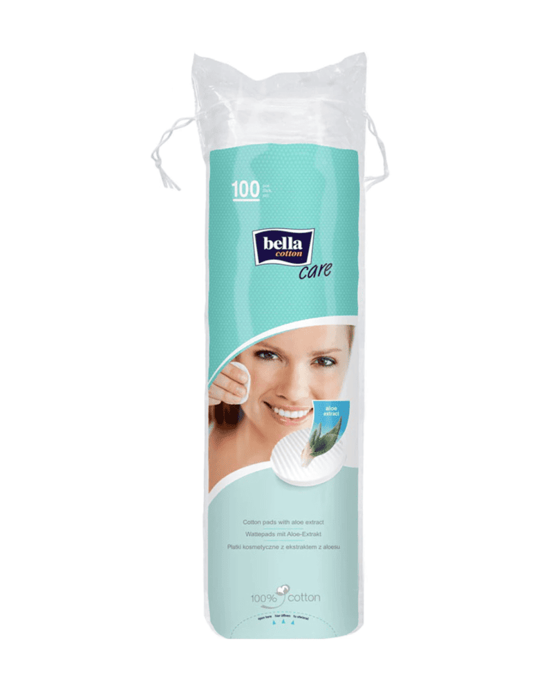 Dischete demachiante rotunde cu aloe, 100 bucati, Bella 1 Dischete demachiante rotunde cu aloe