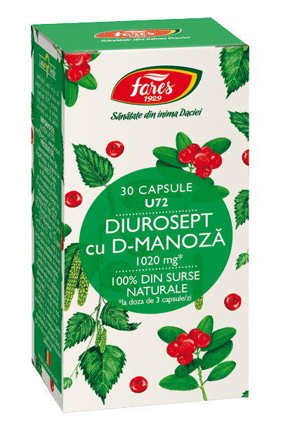 Diurosept cu D-manoza, 30 capsule, Fares 1 Diurosept cu D-manoza