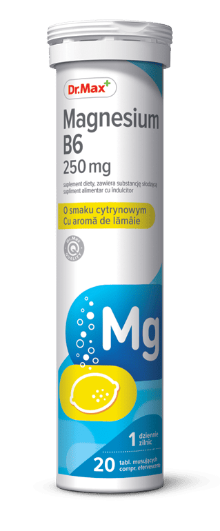 Dr. Max Magnesium B6 250mg, 20 comprimate efervescente 1 Dr. Max Magnesium B6 250mg