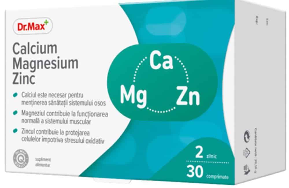 Dr.Max Calciu Magneziu Zinc, 30 comprimate 1 Dr.Max Calciu Magneziu Zinc