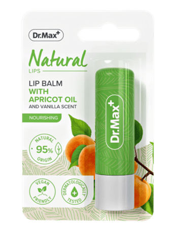 Dr.Max Natural Balsam de buze cu ulei de caise, 1 bucata 1 Dr.Max Natural Balsam de buze cu ulei de caise