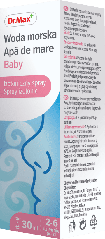 Dr.Max Spray nazal isotonic Baby, 30ml 1 Dr.Max Spray nazal isotonic Baby