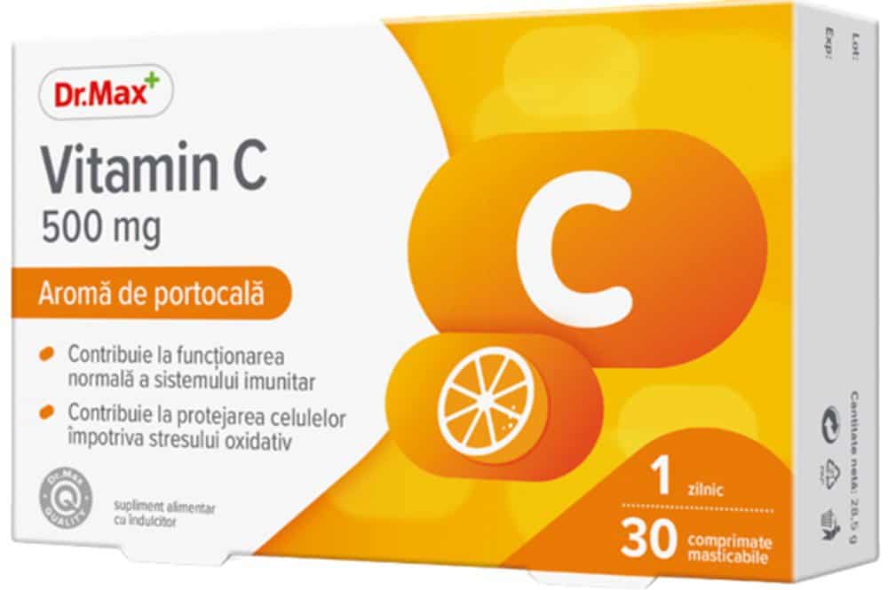 Dr.Max Vitamina C 500mg, 30 comprimate masticabile 1 Dr.Max Vitamina C 500mg