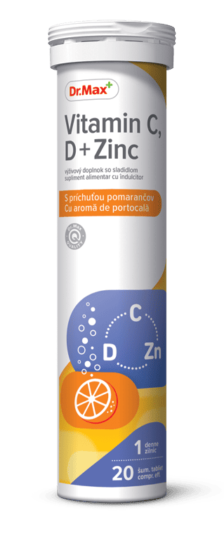 Dr.Max Vitamina C, D + Zinc, 20 comprimate efervescente 1 Dr.Max Vitamina C