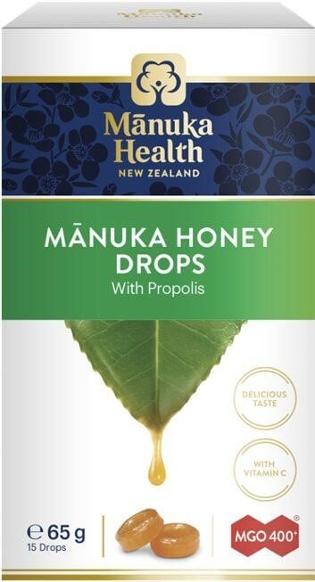 Dropsuri cu miere de Manuka MGO 400+ si propolis, 65g, Manuka Health 1 Dropsuri cu miere de Manuka MGO 400+ si propolis