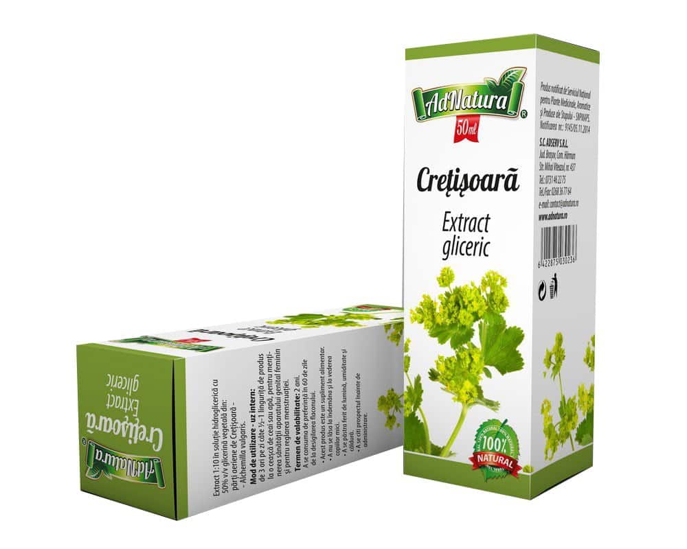 Extract gliceric de cretisoara, 50ml, AdNatura 1 Extract gliceric de cretisoara