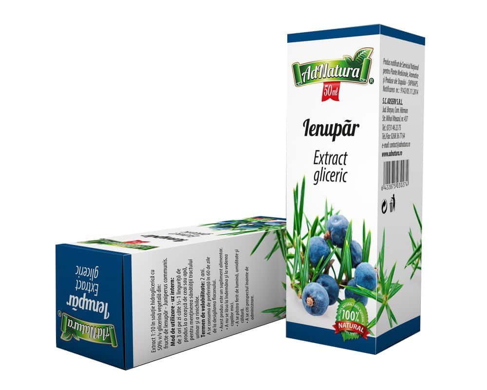 Extract gliceric de ienupar, 50ml, AdNatura 1 Extract gliceric de ienupar