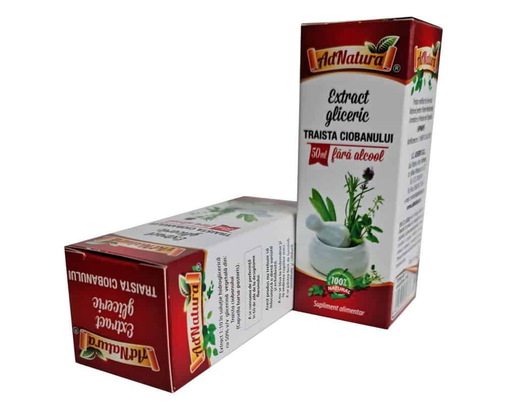 Extract gliceric de traista ciobanului, 50ml, AdNatura 1 Extract gliceric de traista ciobanului