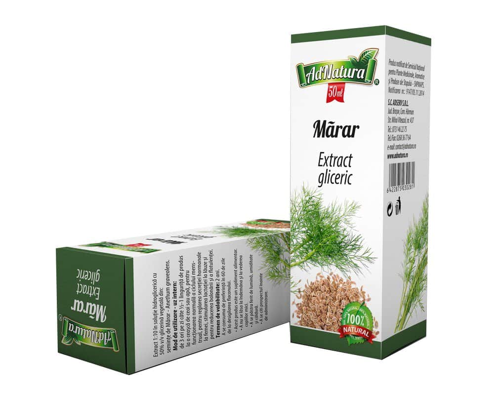 Extract gliceric marar, 50ml, AdNatura 1 Extract gliceric marar