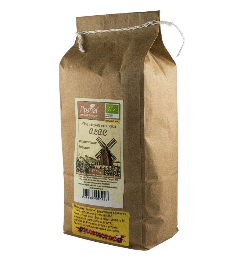 Faina integrala de Alac Monococcum Triticum Bio, 1kg, Pronat 1 Faina integrala de Alac Monococcum Triticum Bio