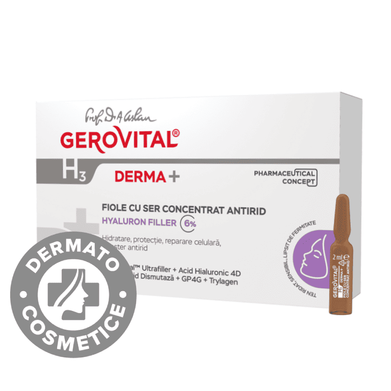 Fiole cu ser concentrat antirid H3 Derma+