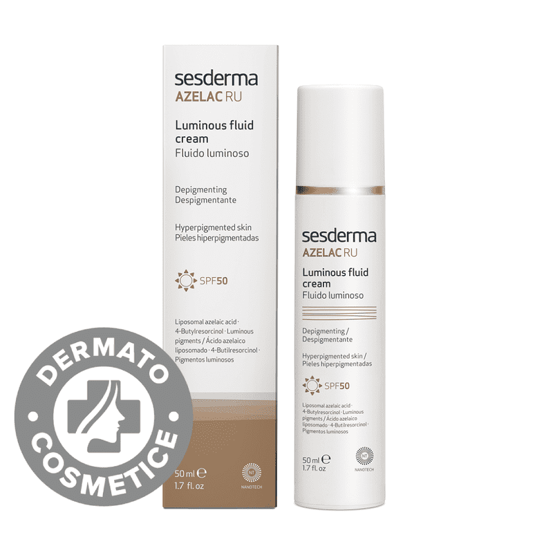 Fluid cu efect de luminozitate cu SPF 50 Azelac RU