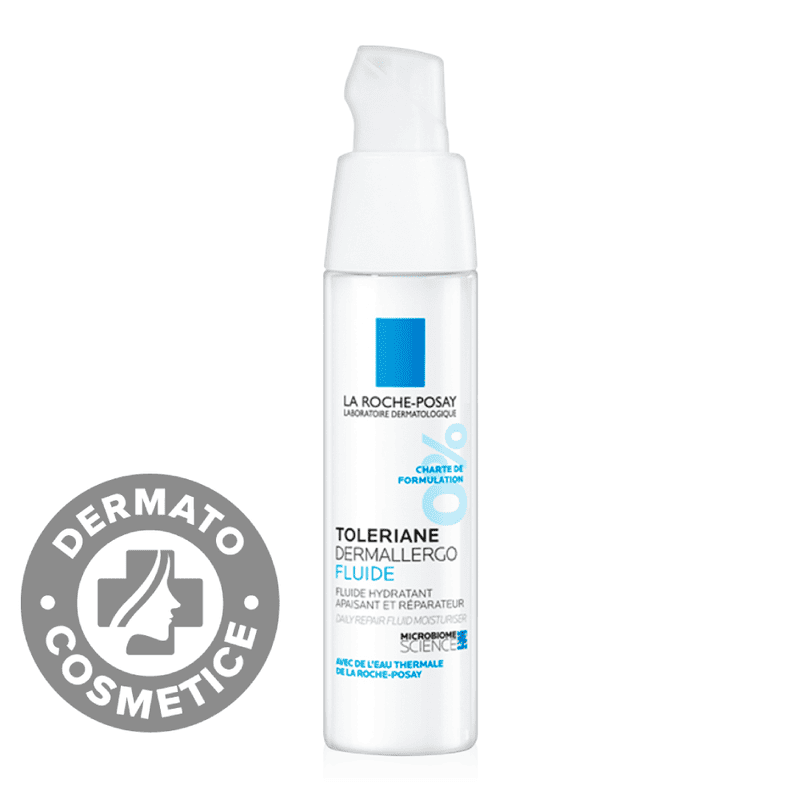 Fluid hidratant și reparator pentru ten cu tendinta alergica sau reactiva si cel normal sau mixt Toleriane Dermallergo