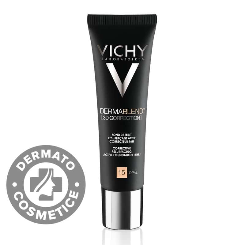 Fond de ten corector ten gras cu tendinta acneica Dermablend 3D 15 Opal
