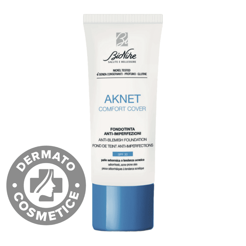 Fond de ten pentru tenul acneic Aknet Comfort Cover 102 Sable 1 Fond de ten pentru tenul acneic Aknet Comfort Cover 102 Sable, 30ml, Bionike
