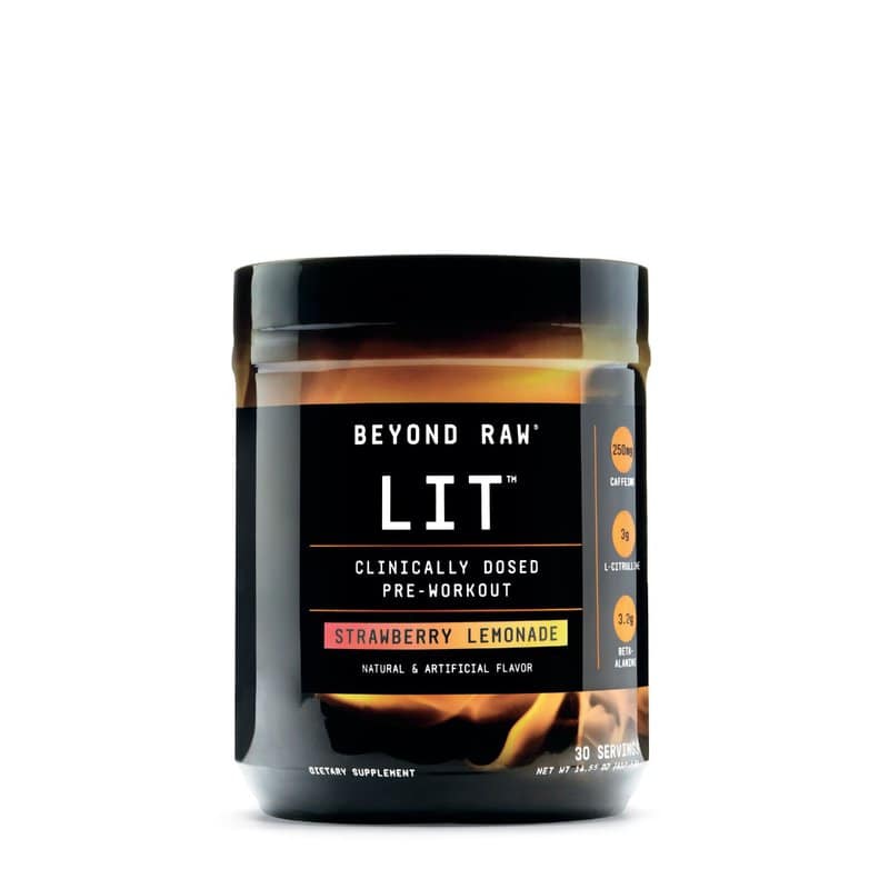Formula Pre-Workout cu aroma de limonada de capsuni Beyond Raw