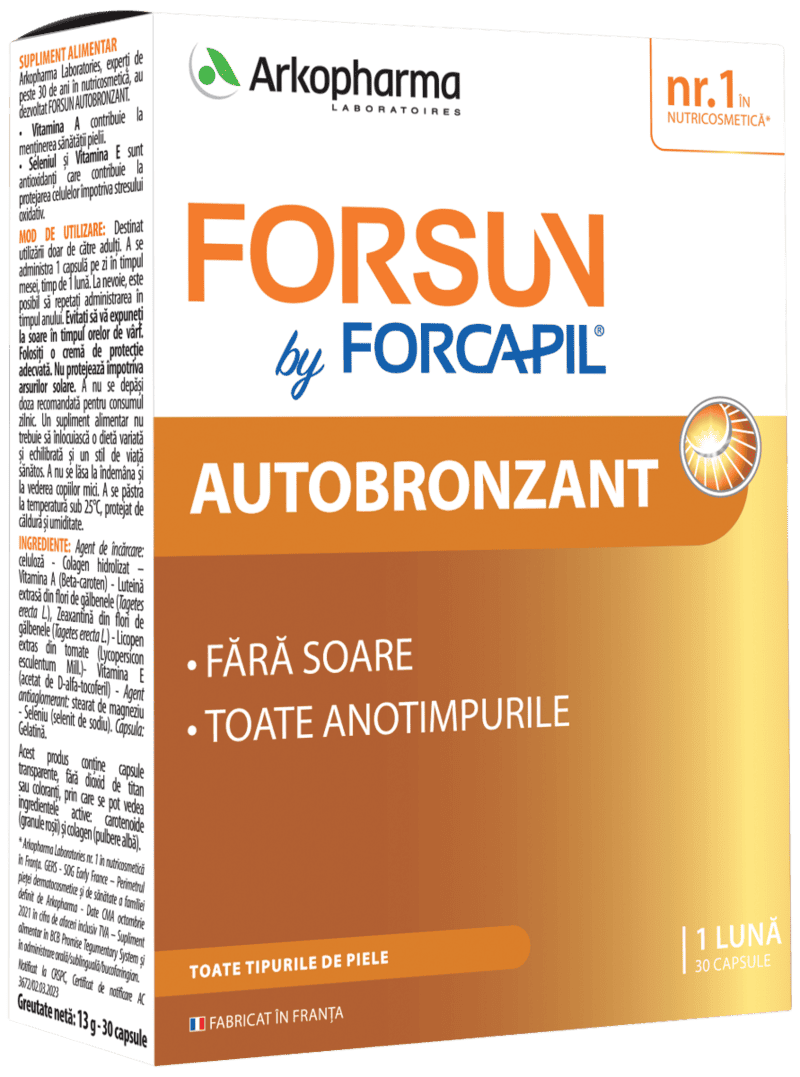 Forsun by Forcapil Autobronzant, 30 capsule 1 Forsun by Forcapil Autobronzant