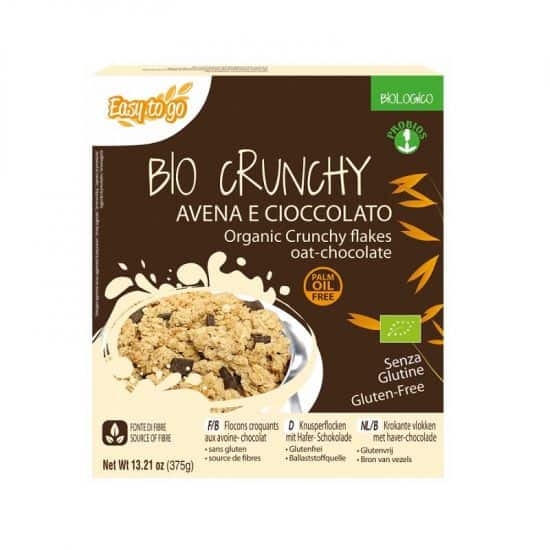Fulgi crocanti bio de ovaz cu ciocolata fara gluten