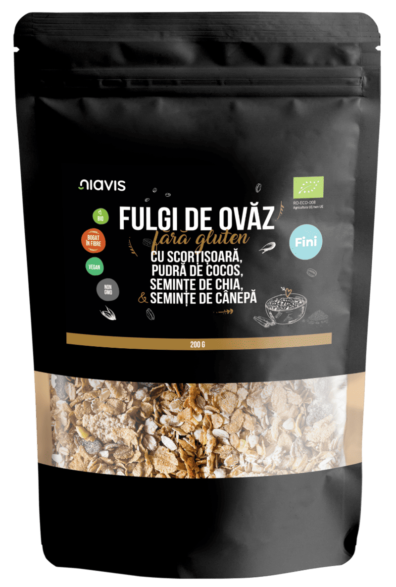 Fulgi de ovaz fini fara gluten Eco – Niavis 200g