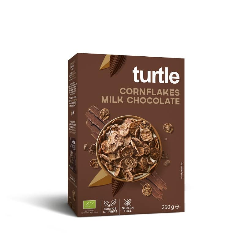 Fulgi de porumb eco inveliti in ciocolata cu lapte
