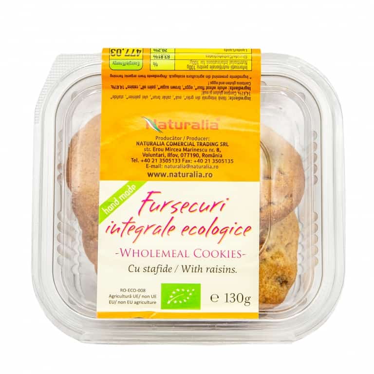 Fursecuri integrale stafide 130g - NATURALIA