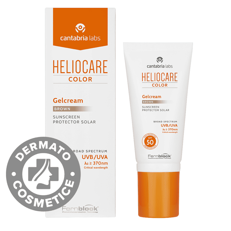 Gel crema protectie solara cu SPF50+ Color Brown Heliocare