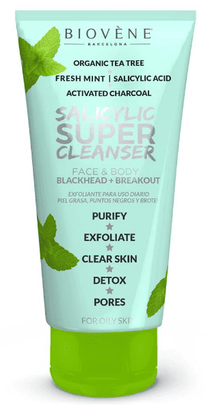 Gel de curatare fata corp cu acid salicilic Super Cleanser, 200ml, Biovene 1 Gel de curatare fata corp cu acid salicilic Super Cleanser