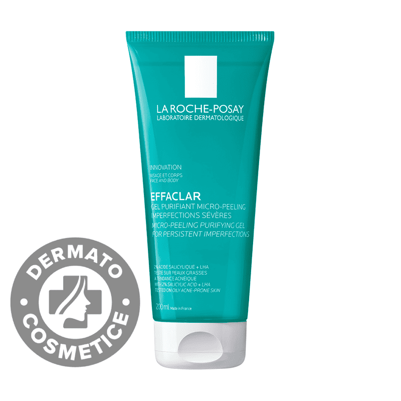 Gel de curatare micro-exfoliant fata si corp ten gras cu tendinta acneica Effaclar