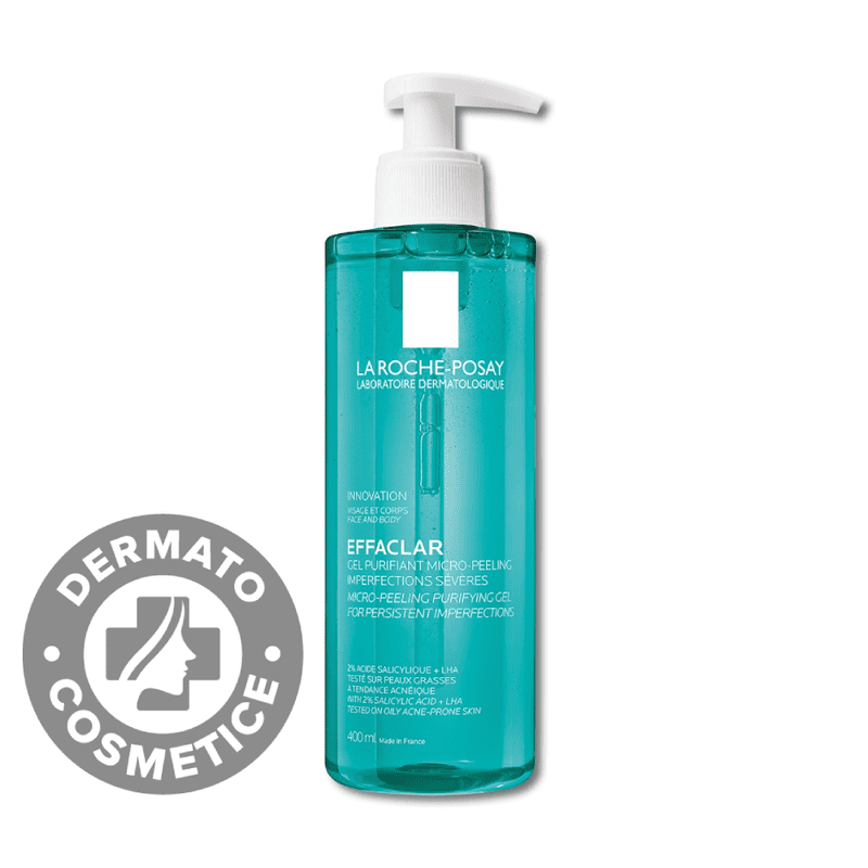 Gel de curatare micro-exfoliant fata si corp ten gras cu tendinta acneica Effaclar