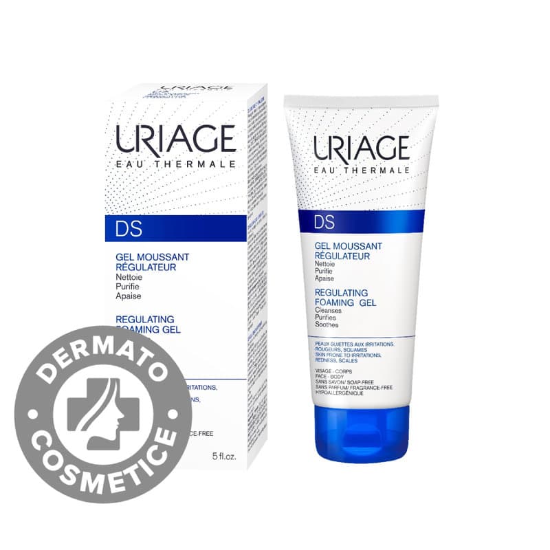 Gel de curatare pentru dermatita seboreica ten si scalp D.S, 150 ml, Uriage 1 Gel de curatare pentru dermatita seboreica ten si scalp D.S