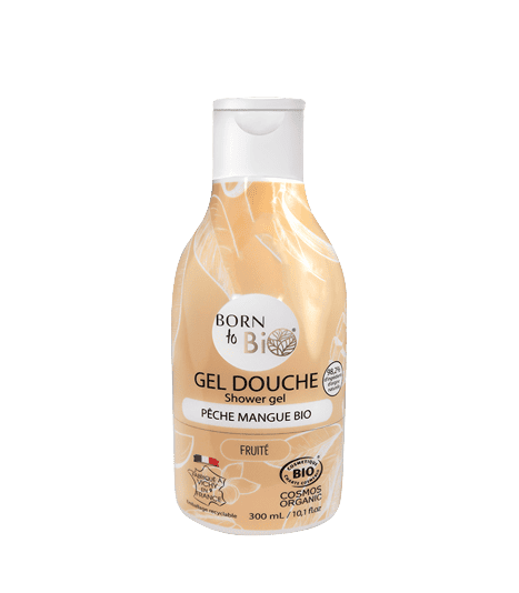 Gel de dus bio cu piersica si mango, 300ml, Born to Bio 1 Gel de dus bio cu piersica si mango