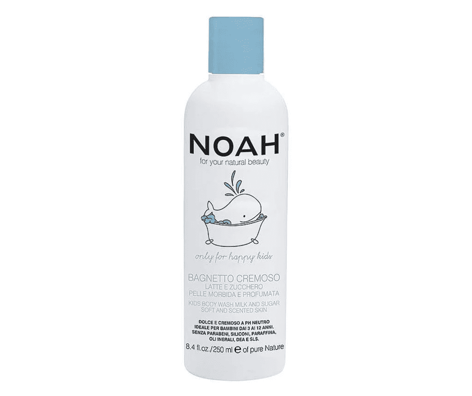 Gel de dus cremos cu lapte si zahar pentru copii, 250ml, Noah 1 Gel de dus cremos cu lapte si zahar pentru copii
