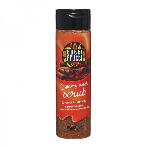 Gel de dus cremos peeling Caramel si Scortisoara Tutti Frutti
