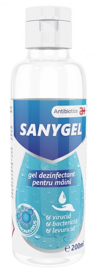 Gel dezinfectant pentru maini Sanygel, 200ml, Antibiotice 1 Gel dezinfectant pentru maini Sanygel