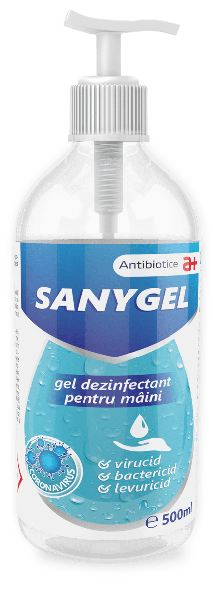 Gel dezinfectant pentru maini Sanygel, 500ml, Antibiotice 1 Gel dezinfectant pentru maini Sanygel