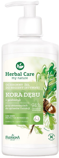Gel intim protector cu extract de coaja de stejar+prebiotice Herbal Care