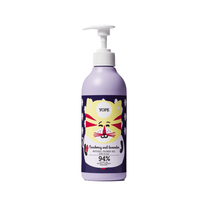 Gel natural de dus pentru copii cu merisor si lavanda