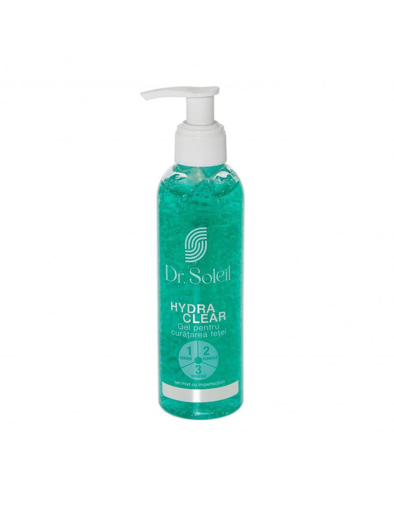 Gel pentru curatarea fetei Hydra Clear, 200ml, Dr.Soleil 1 Gel pentru curatarea fetei Hydra Clear