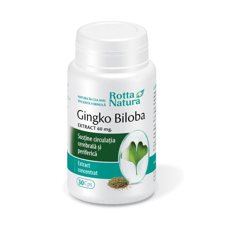 Gingko Biloba 60mg, 30 capsule, Rotta Natura 1 Gingko Biloba 60mg, 30 capsule, Rotta Natura – ofertă, preț și specificații