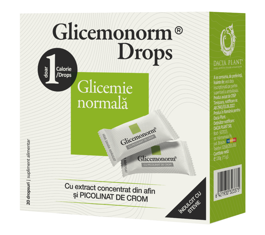 Glicemonorm Drops, 100g, Dacia Plant 1 Glicemonorm Drops