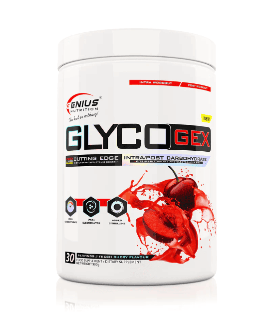 GlycoGex cu aroma de cirese, 900g, Genius Nutrition 1 GlycoGex cu aroma de cirese