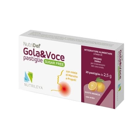 Gola&Voce portocala si miere de manuka fara zahar NutriDef, 20 dropsuri, Nutrileya – ofertă, preț și specificații