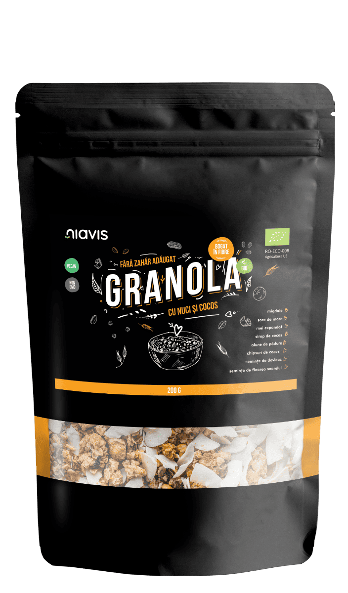 Granola cu nuci si cocos Eco, 200g, Niavis 1 Granola cu nuci si cocos Eco