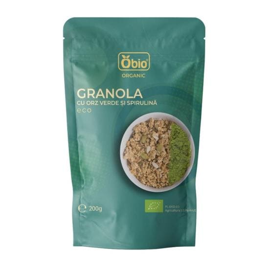 Granola cu orz verde si spirulina bio