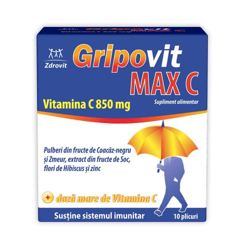 Gripovit Max C cu pulberi din fructe